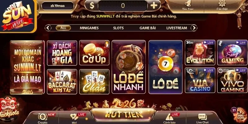 Toàn cảnh sảnh quay xổ số Sunwin
